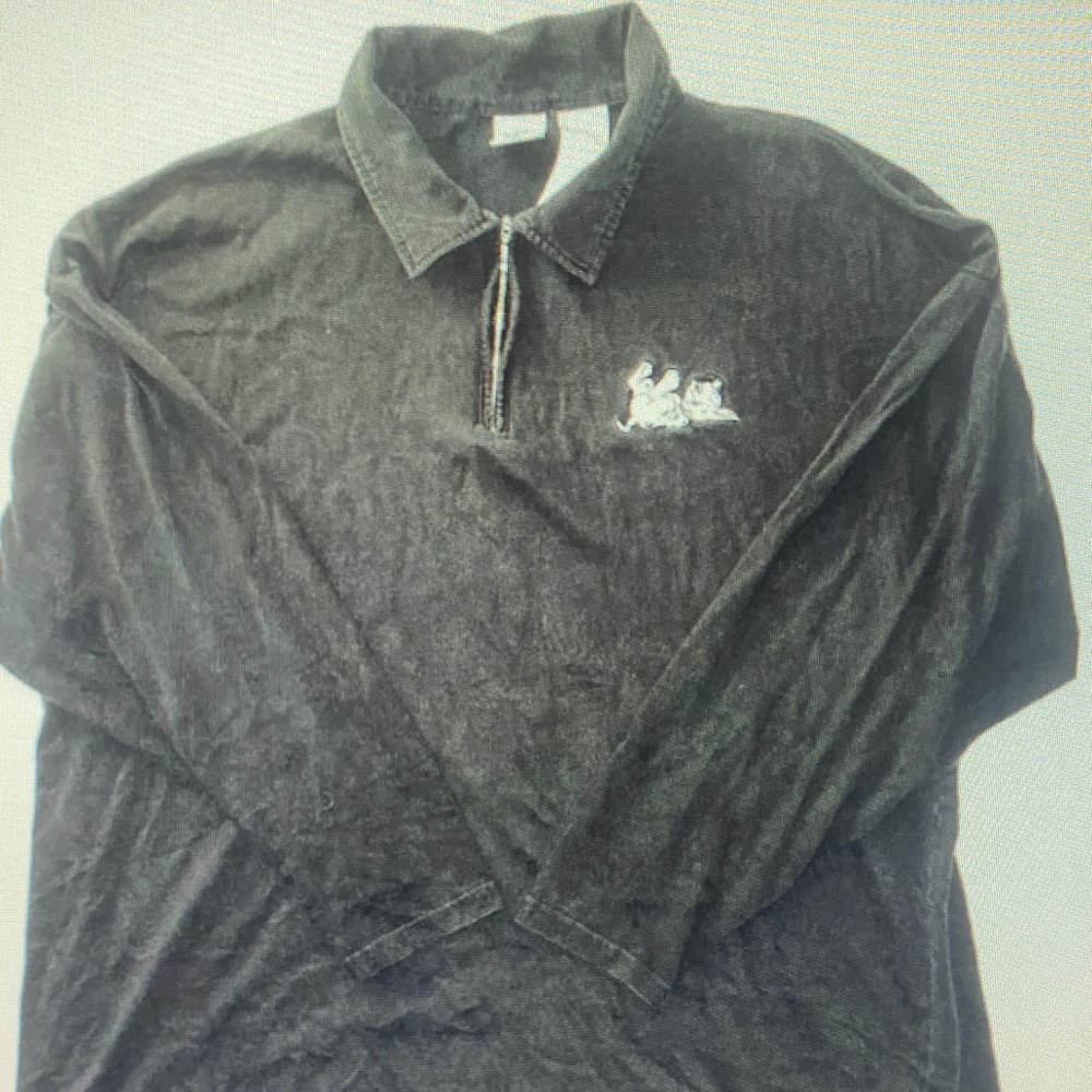 Disney Charcoal Polo with Embroidered Design